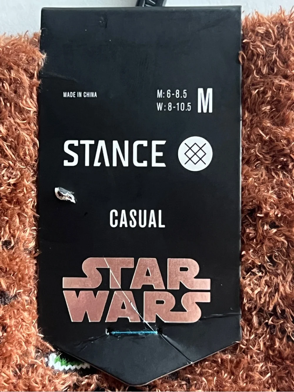 Stance x Star Wars Poly Fuzzy Crew Socks Chewie Medium Chewbacca